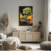 Monster On Wheels Poster
