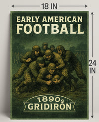 Early American Football 1890s Gridiron Poster PosterGoat