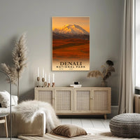 Denali National Park Vintage Travel Poster Print