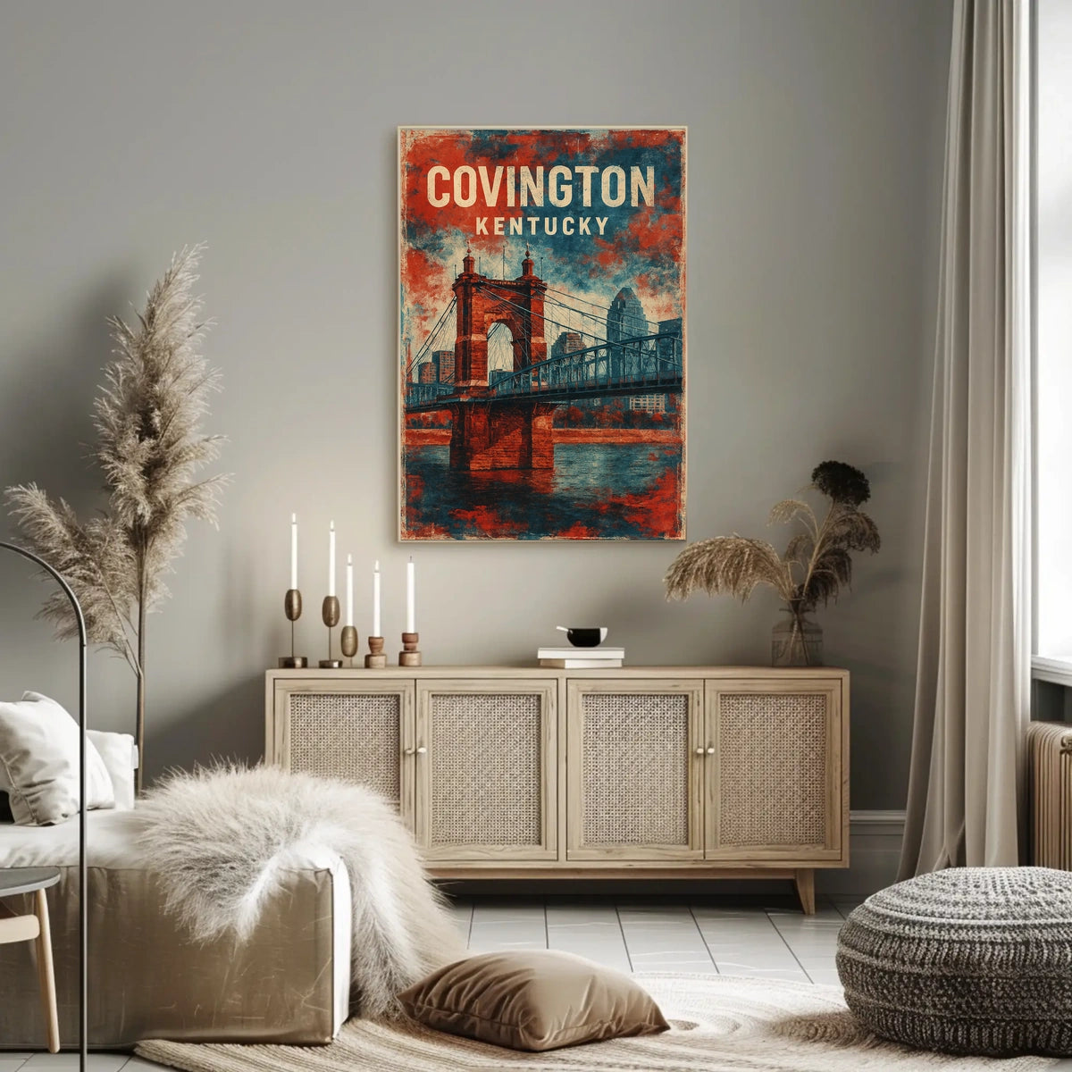 Covington, Kentucky Bridge Poster