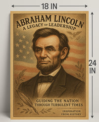 Abraham Lincoln Vintage Art Historical or Presidential Poster