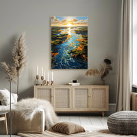 Serene River Landscape Poster