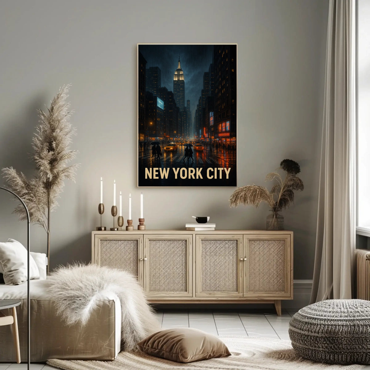 New York City at Night Poster