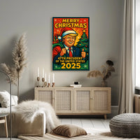 Merry Christmas 2025 47Th President Poster
