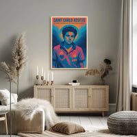 Saint Carlo Acutis Cyber Apostle of the Eucharist Poster