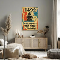 1492 Voyage Discovery Historical Vintage Art Poster