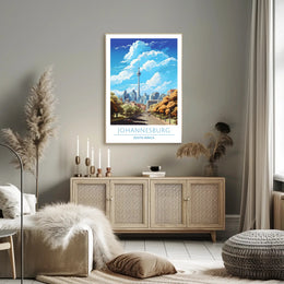 Johannesburg Cityscape Artwork: Urban or Cityscape Poster
