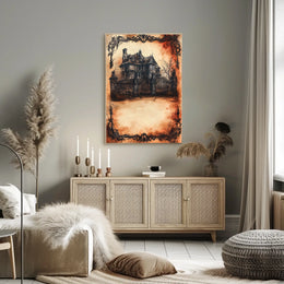 Victorian Gothic Mansion Art Print Cultural or Heritage Poster