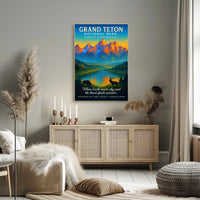 Majesty in the Rockies Grand Teton National Park Poster PosterGoat