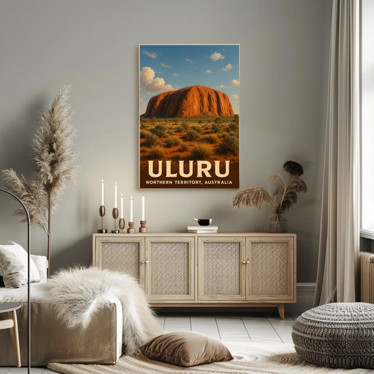 Uluru Wanderlust Desert Sunset Poster
