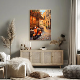 Charming European Street Scene Poster