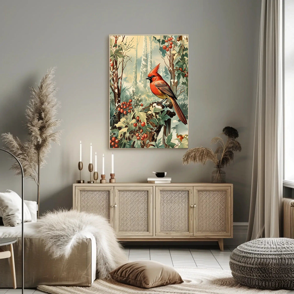 Cardinal In Winter Wonderland Poster