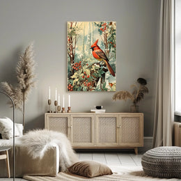 Cardinal In Winter Wonderland Poster