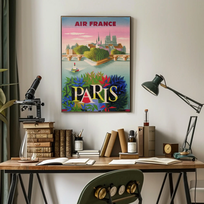 Air France Paris - Vintage Travel Poster