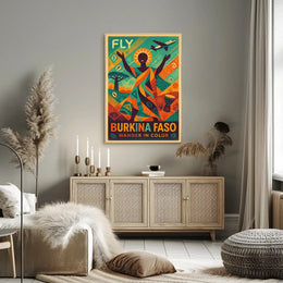 Wander In Color Burkina Faso Travel Poster PosterGoat