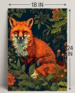 Red Fox Forest Serenity Animal Poster