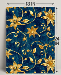 Luxurious Floral Baroque Art Nouveau Design Artistic Poster