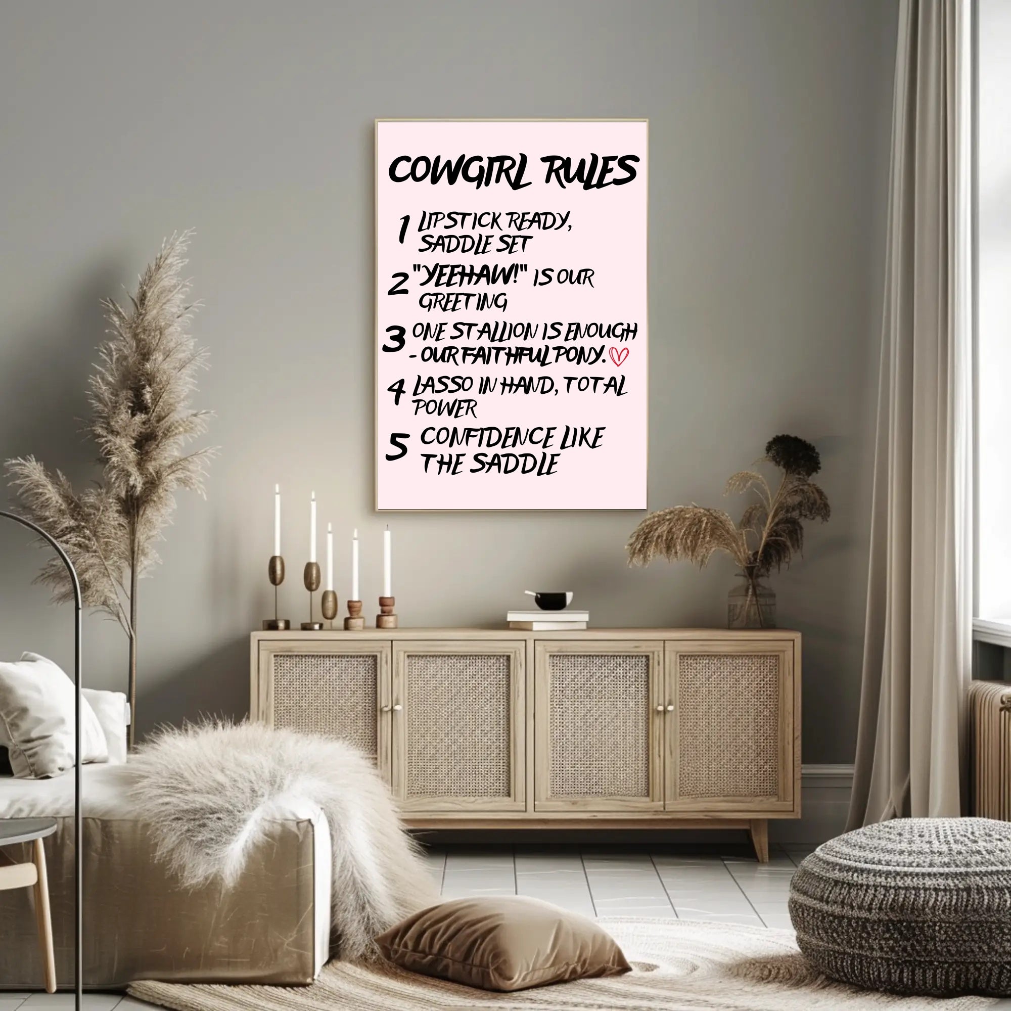 Cowgirl Empowerment Typography Poster: Motivational or Quote Poster PosterGoat