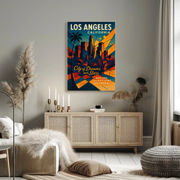 Los Angeles City Of Dreams And Stars Poster