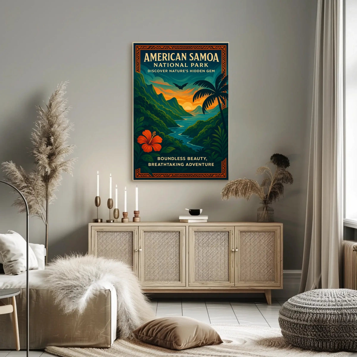 American Samoa National Park Vibrant Artistic Travel Poster