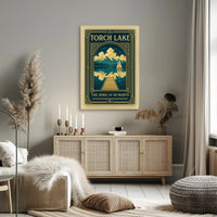 Torch Lake Vintage Travel Poster Wall Art