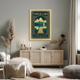 Torch Lake Vintage Travel Poster Wall Art
