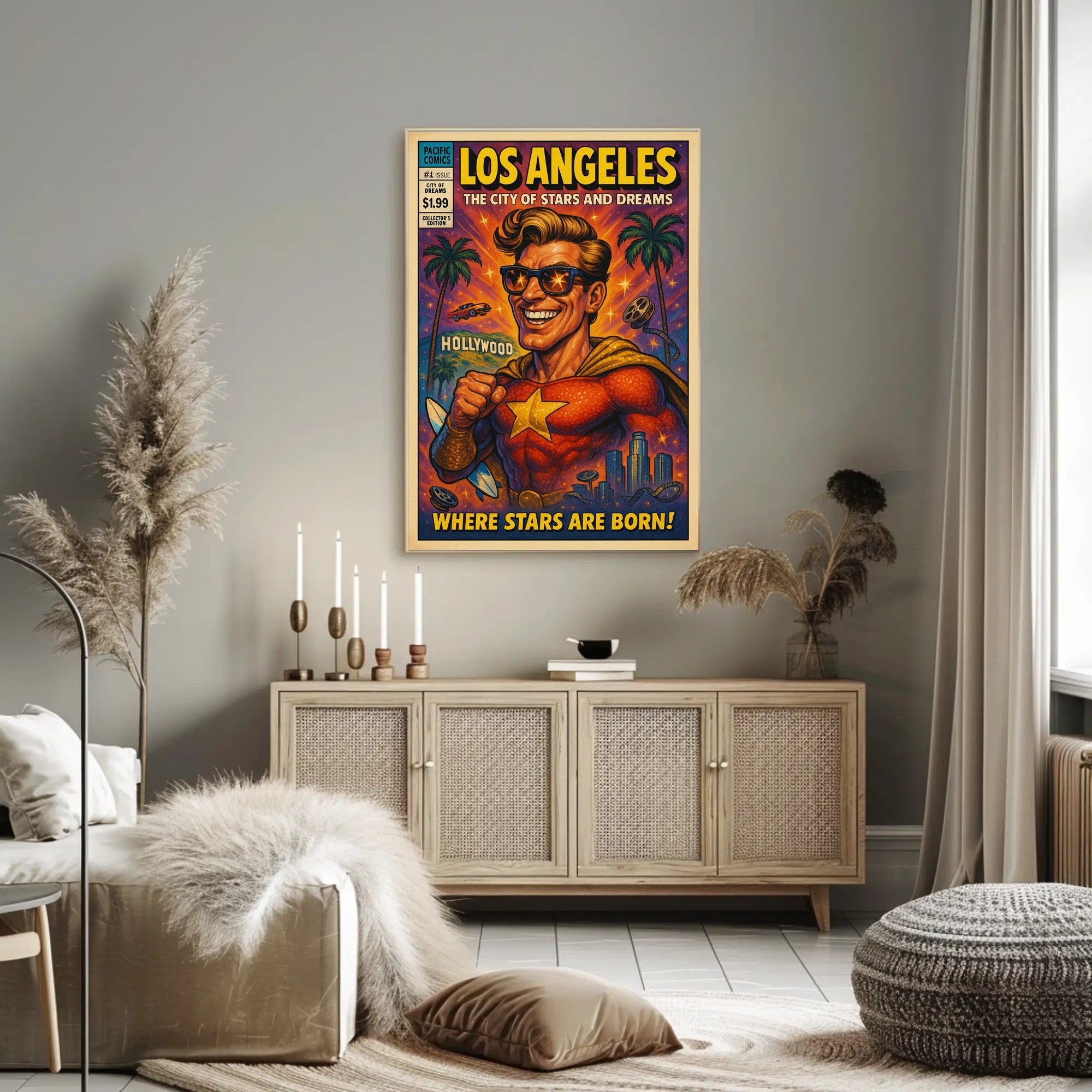 Los Angeles Hollywood Dreamscape Pop Culture Poster