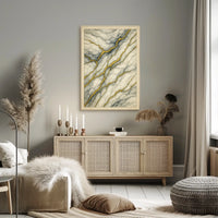 Elegant Marbled Kintsugi Design: Abstract or Artistic Poster