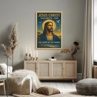Jesus Christ Divine Light Religious Cultural or Heritage Poster