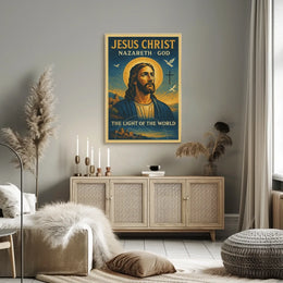 Jesus Christ Divine Light Religious Cultural or Heritage Poster