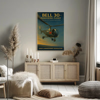 Bell 30 Vintage Aviation Poster: Bold Innovation