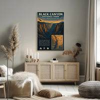 Black Canyon National Park Vintage Poster Wall Art