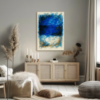 Abstract Blue Horizons Abstract Poster