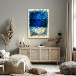 Abstract Blue Horizons Abstract Poster