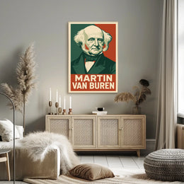 Martin Van Buren Heritage Portrait Lithograph Poster