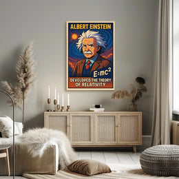 Albert Einstein Relativity Vintage Science Gift Poster