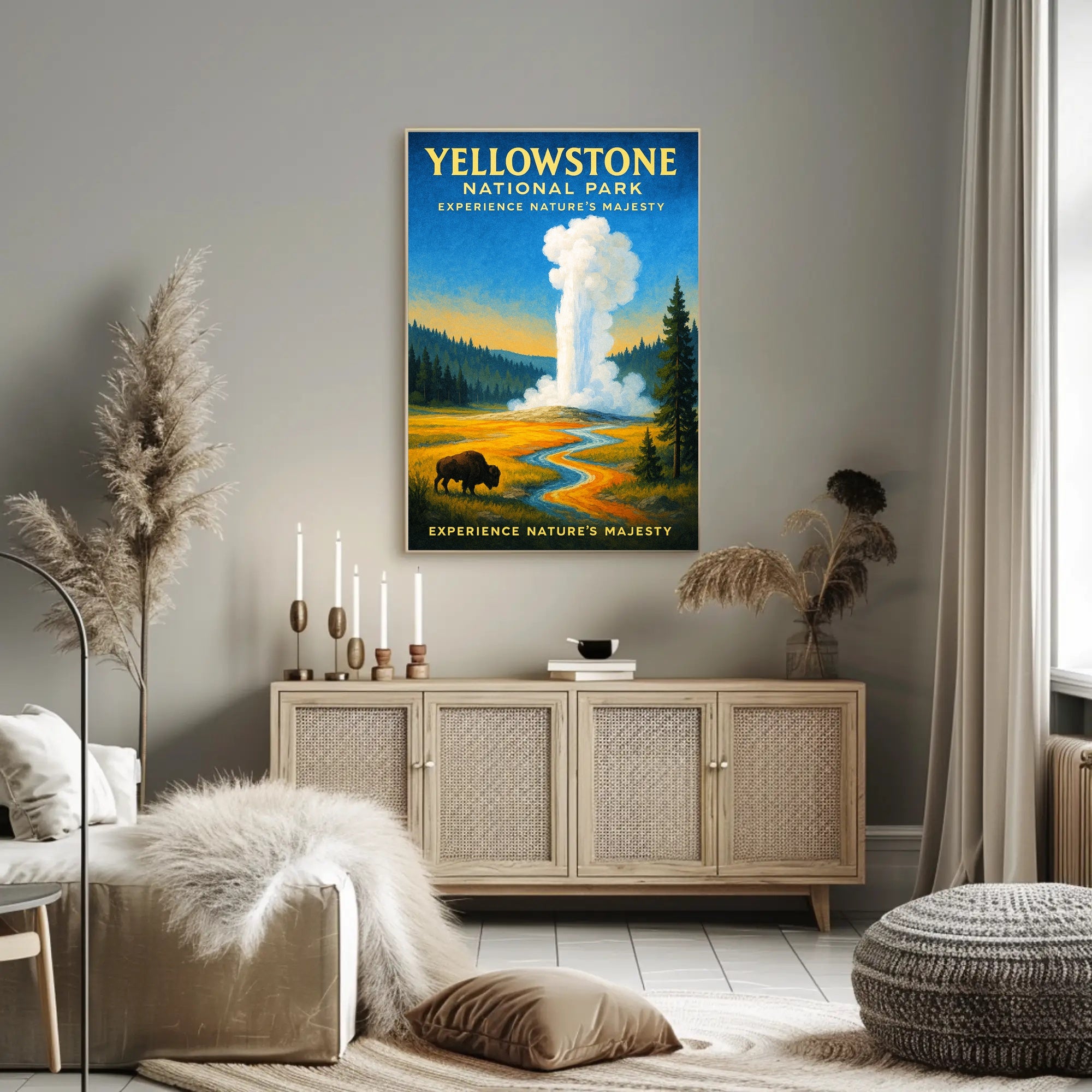 Yellowstone National Park Experience Nature’s Majesty Poster PosterGoat