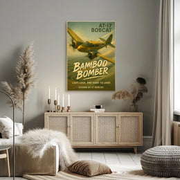 AT-17 Bobcat in Flight WWII Poster