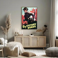 Canadian WWII Soldier Poster: Dramatic Military Artwork