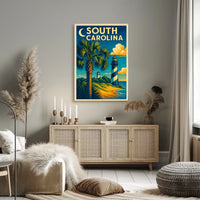 South Carolina Coastal Scene Poster