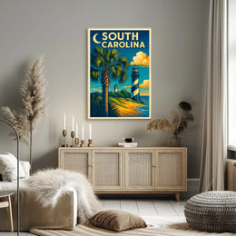 South Carolina Coastal Scene Poster