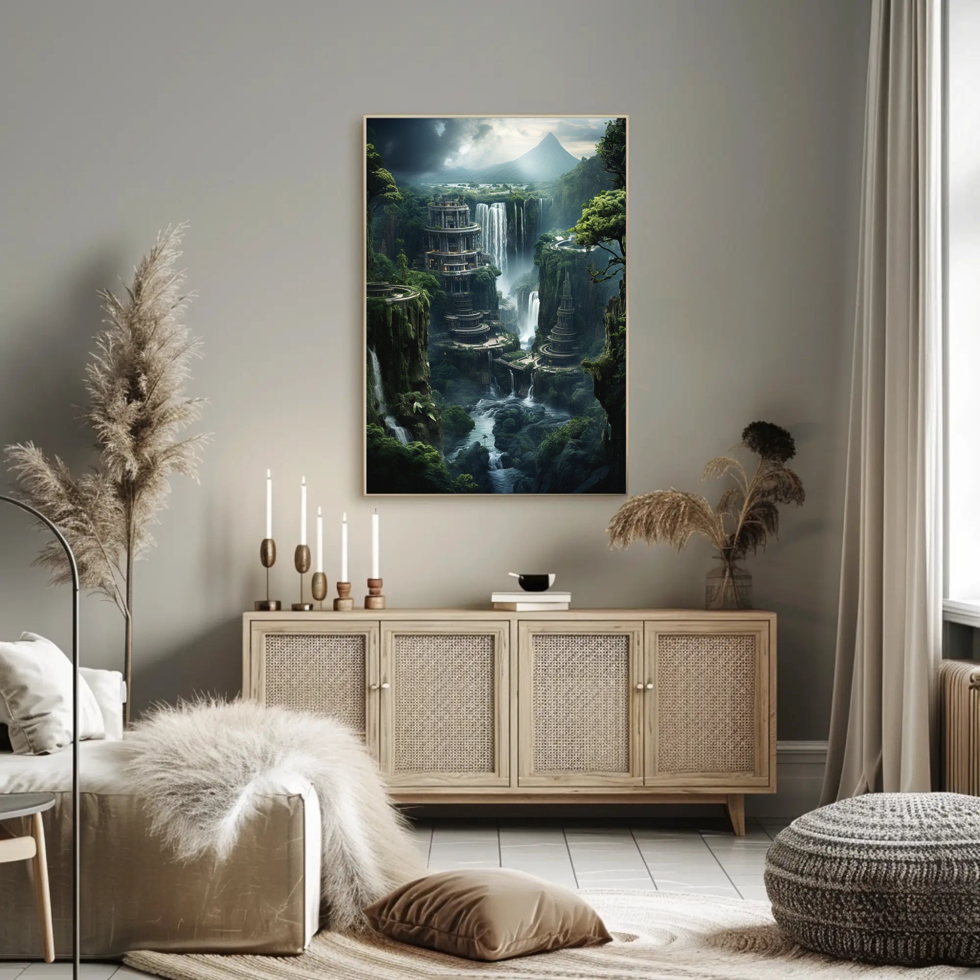 Fantastical Ancient Landscapes Art Poster