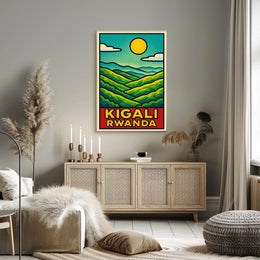 Kigali, Rwanda Vibrant Landscapes Poster