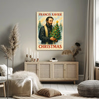 Francis Xavier's Festive Scene with Evergreen Trees - Historical or Presidential Poster