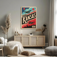 Vintage Kansas Travel Poster