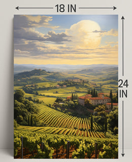 Tuscan Vineyard Landscape Poster