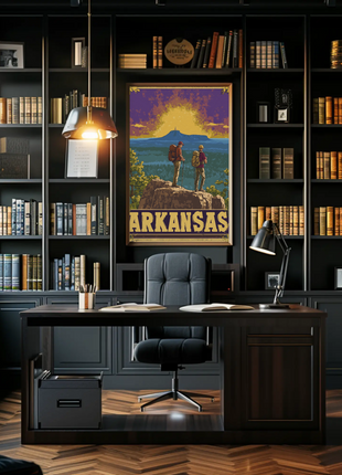 Vintage Poster Arkansas Sunset Hike