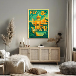 Fly to Brunei Darussalam Poster