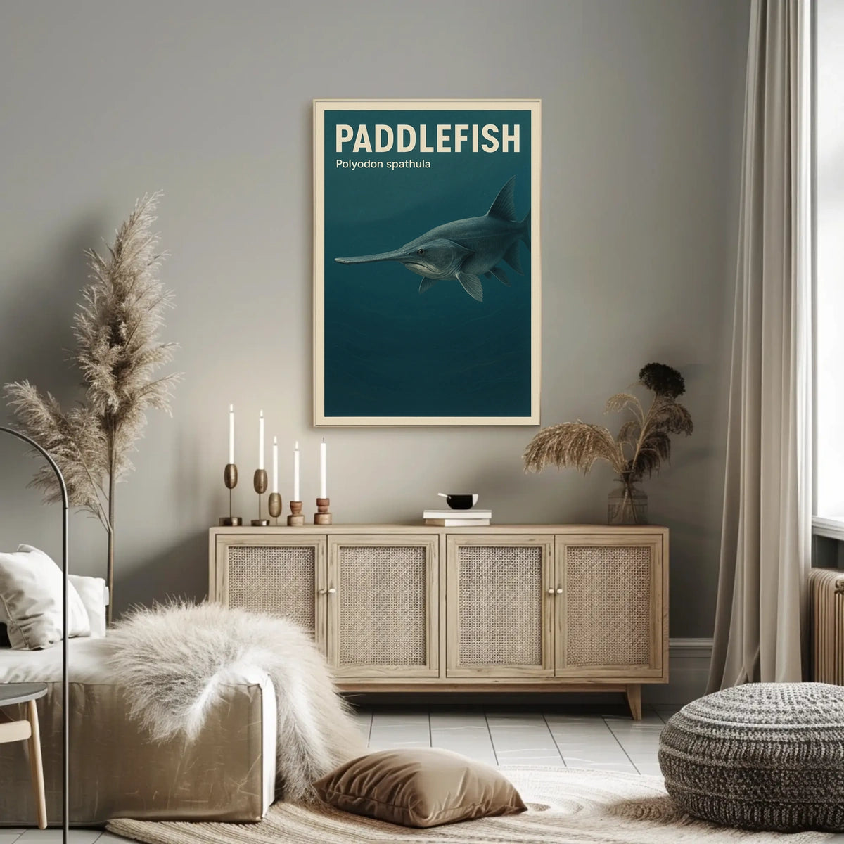 Paddlefish Polyodon spathula Poster