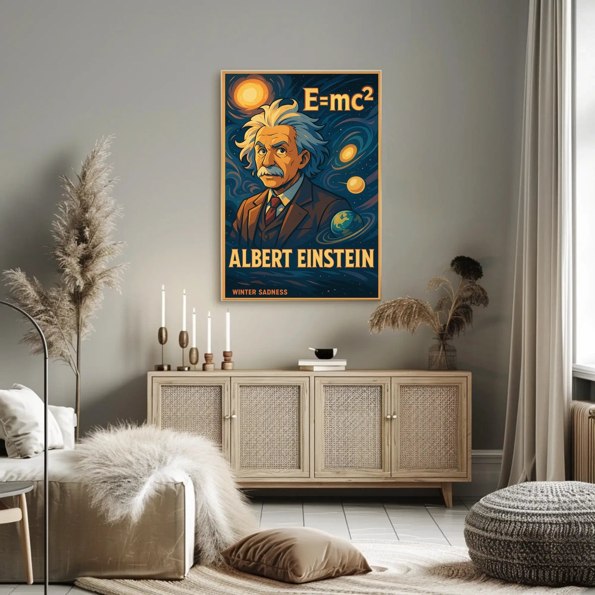 Einstein Theoretical Physicist Vintage Gift Poster